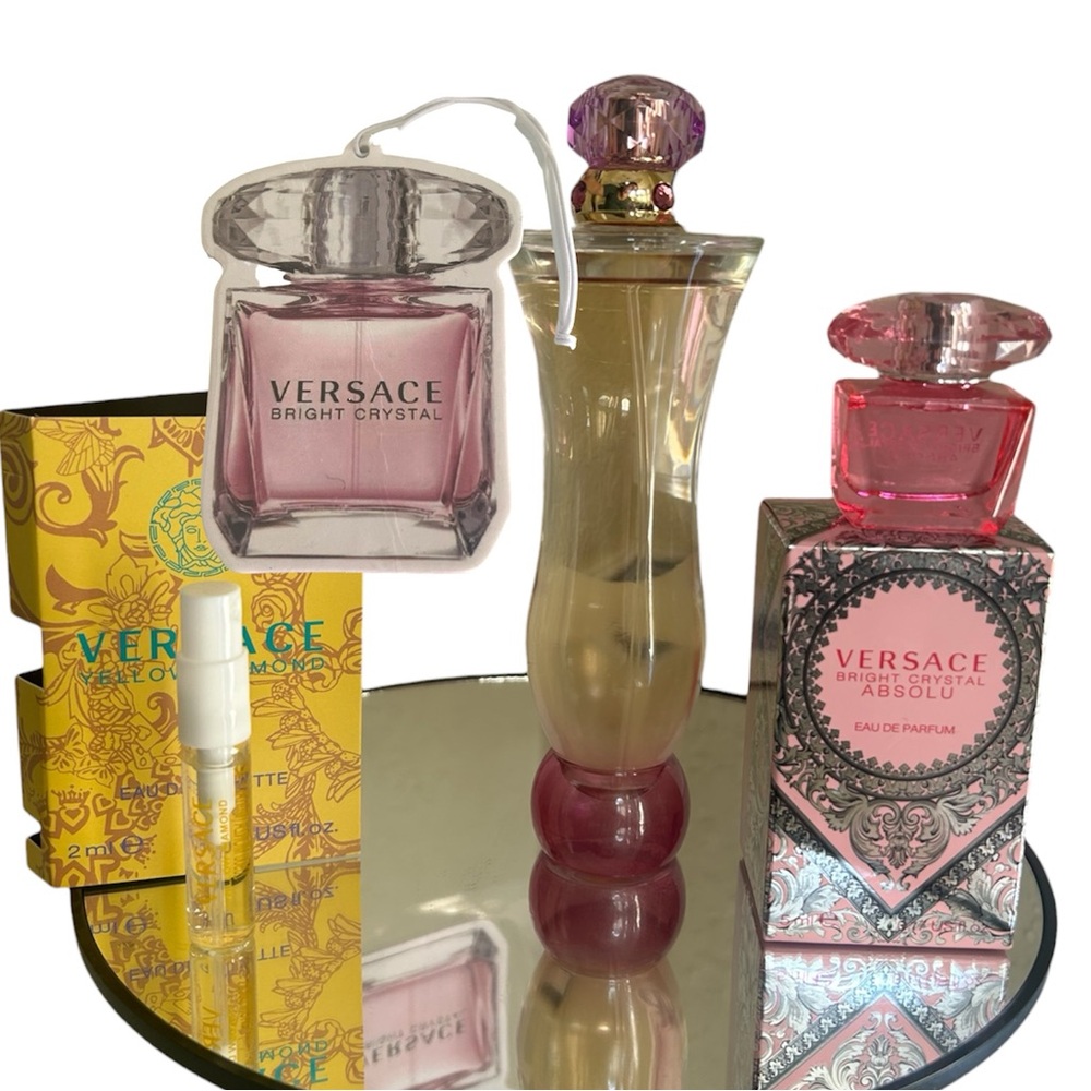 Versace Woman EDP Bright Crystal Absolu Mini Car Air Freshener Yellow Diamond 4